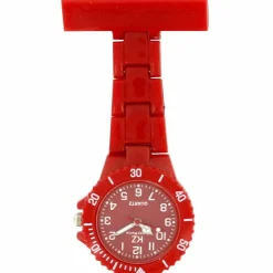 Montre infirmière Plastique Rouge broche 104