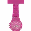 Montre infirmière Plastique Fuchsia broche 103