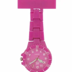 Montre infirmière Plastique Fuchsia broche 103