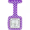 Montre Infirmière Silicone Violet Pois KZ