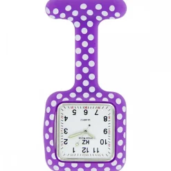 Montre Infirmière Silicone Violet Pois KZ