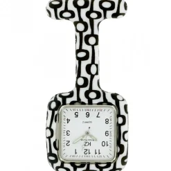 Montre Infirmière Silicone Noir Blanc
