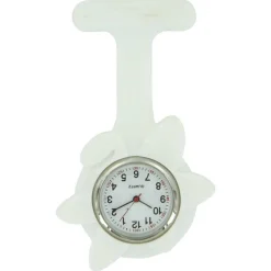 Montre Infirmière Silicone Blanc Fleur IDE