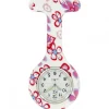 Montre Infirmière Sympa Blanc Fleurs KZ