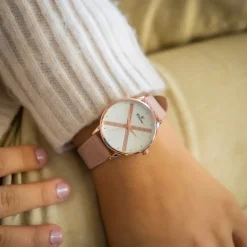 Montre pour Femme Rose avec Strass CHTIME