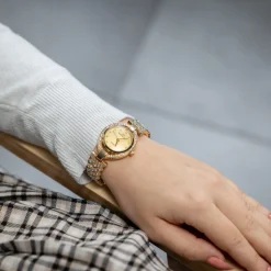 Montre pour Femme en Métal Doré Strass GIORGIO
