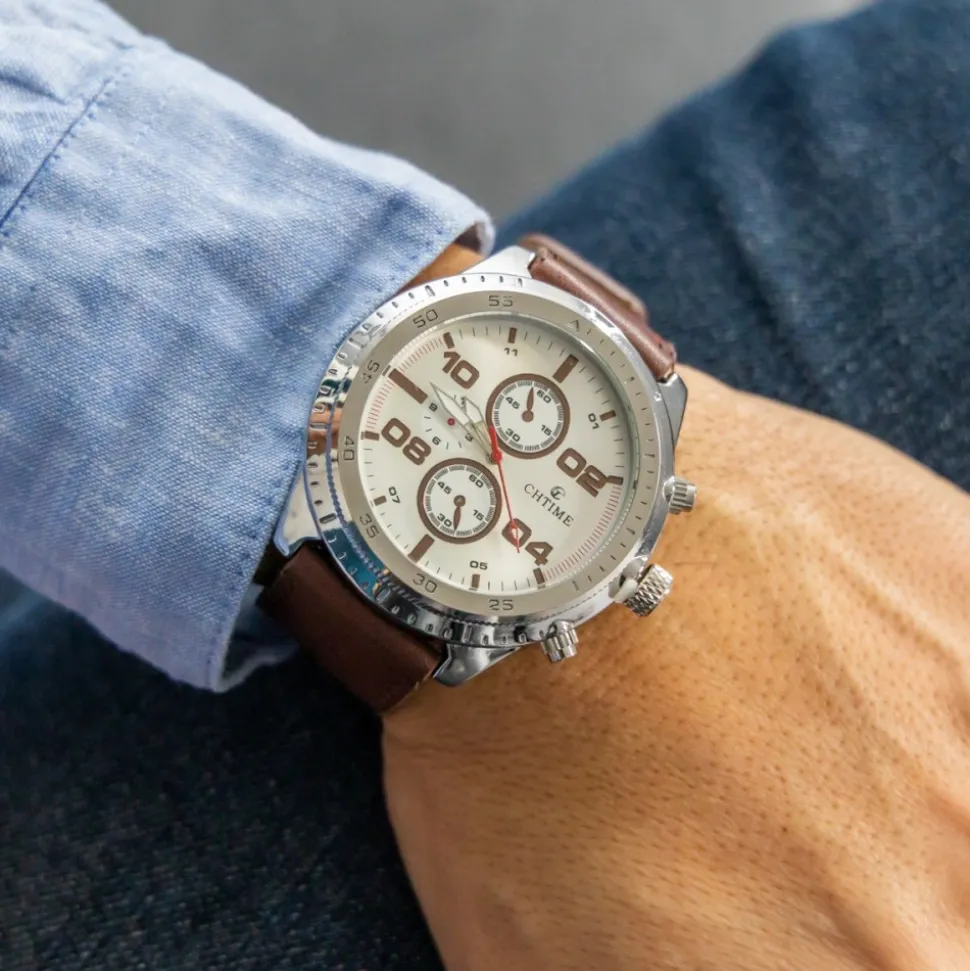 Montre pour Homme Fashion Marron CHTIME