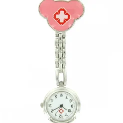 Montre Pour Infirmière Acier Inoxydable Rose Pince 22