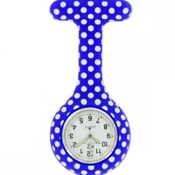 Montre pour Infirmière Silicone Bleu Pois KZ