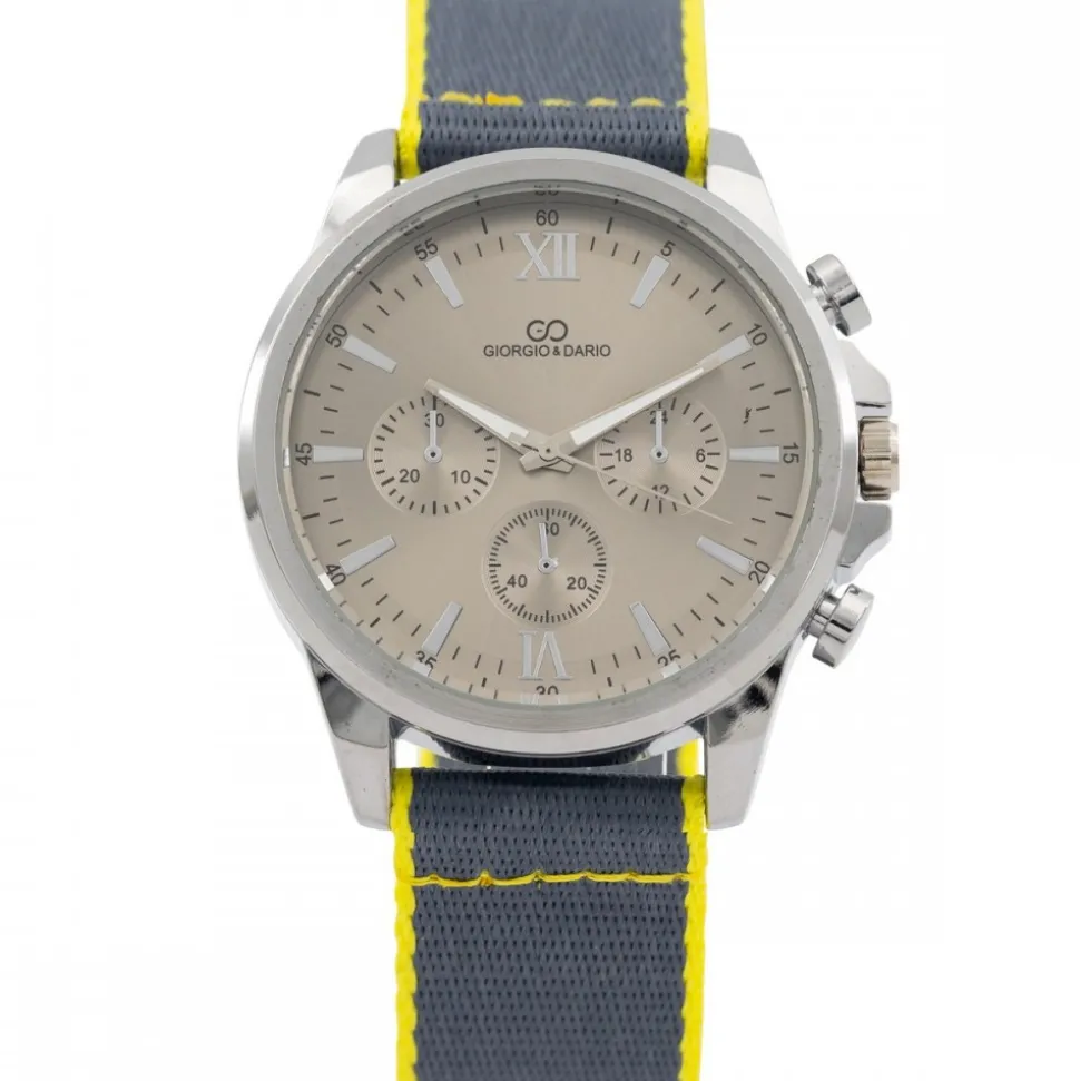 Montre Tendance pour Homme Tissu Gris GIORGIO
