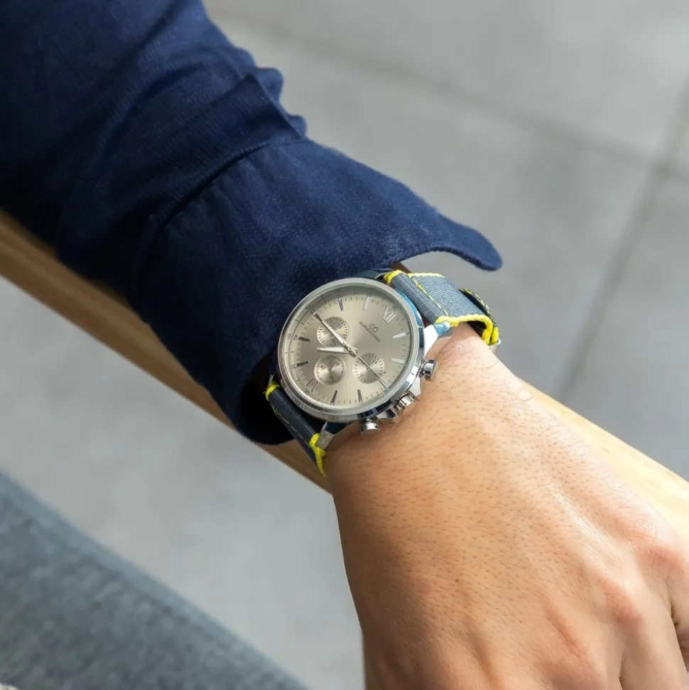 Montre Tendance pour Homme Tissu Gris GIORGIO