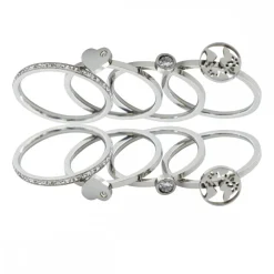 Quatre Bagues Femme avec Strass DAPHNEE