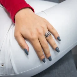 Quatre Bagues Femme avec Strass DAPHNEE