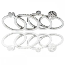 Quatre Bagues pour Femme Strass DAPHNEE
