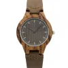 Somptueuse Montre Femme Marron Bois CHTIME