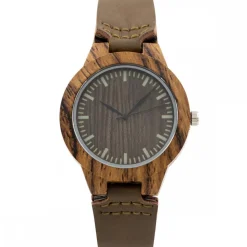 Somptueuse Montre Femme Marron Bois CHTIME