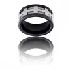 Spendide Bague Anneau Homme Acier Couleur Noir