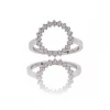 Splendide Bague Femme Acier Ornée Zirconium