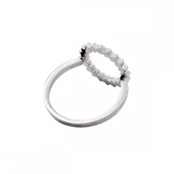 Splendide Bague Femme Acier Ornée Zirconium