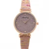 Splendide Montre Femme Rose Strass CHTIME
