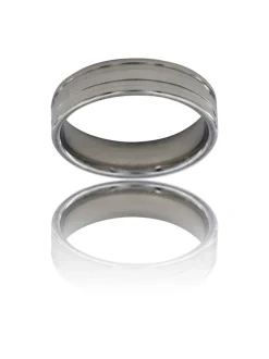 Sublime Bague Anneau Homme Acier Argenté