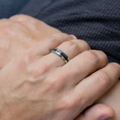 Sublime Bague Anneau Homme Acier CAREX