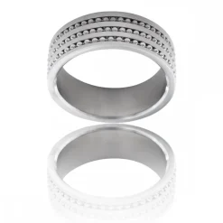 Sublime Bague Anneau pour Homme Acier