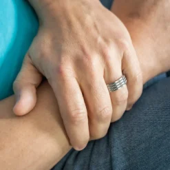 Sublime Bague Anneau pour Homme Acier