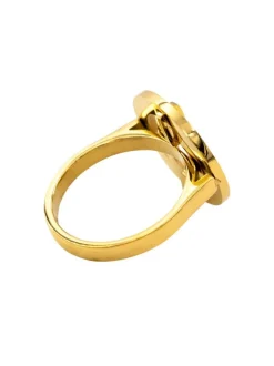 Sublime Bague de Femme Acier Doré Ornée Zirconium