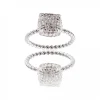 Sublime Bague Femme Acier Ornée Zirconium
