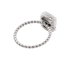 Sublime Bague Femme Acier Ornée Zirconium