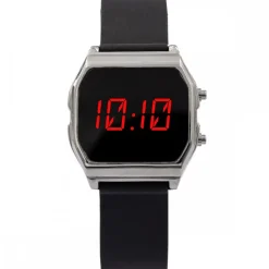 Sublime Montre Femme LED Silicone Noir CHTIME