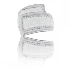Superbe Bague Femme Ornée Perles Zirconium