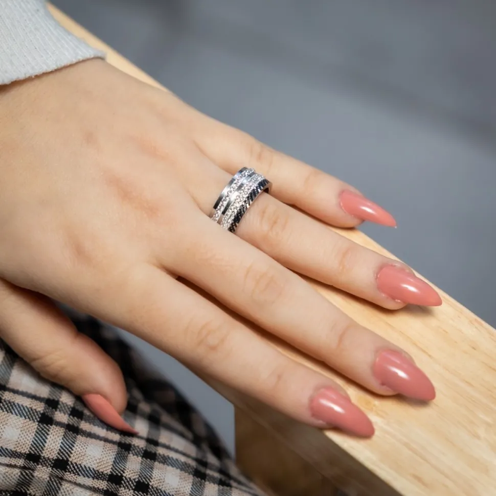 Superbe Bague Femme Ornée Zirconium THUJA