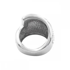 Superbe Bague Femme Ornée Perles Zirconium