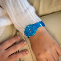 Superbe Montre Femme Plastique Bleu CHTIME