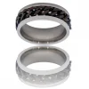 Très Belle Bague Anneau Homme Acier TAXUS