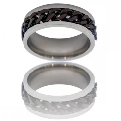 Très Belle Bague Anneau Homme Acier TAXUS