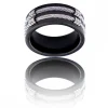 Très Belle Bague Anneau Homme Acier Noir