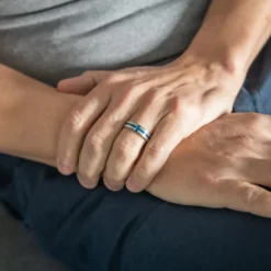 Très belle Bague Anneau Homme Acier