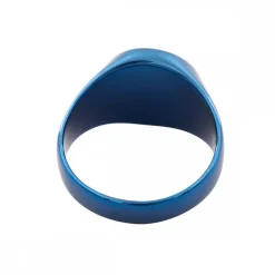 Très belle Chevalière Acier Bleu Homme YVAN