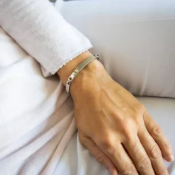 Très Belle Gourmette Bracelet Acier Femme