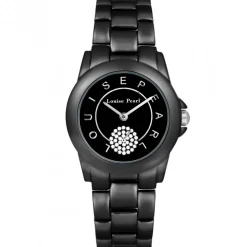 Très Belle Montre Femme Louise Pearl ornée de Cristaux Swarovski® Noir