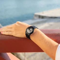 Très Belle Montre Femme Louise Pearl ornée de Cristaux Swarovski® Noir