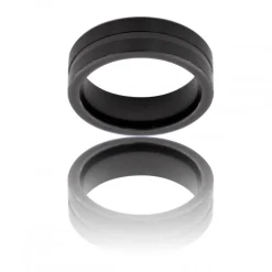 Très JolieBague Acier Noir Mâte Homme MATA
