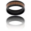 Votre Bague Anneau Fashion Homme Acier Noir Bois