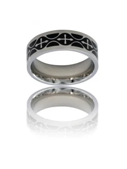 Votre Bague Anneau Homme Acier Argenté