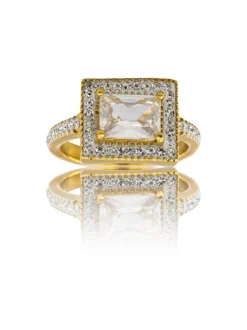 Votre Bague pour Femme en Acier Doré Ornée Zirconium