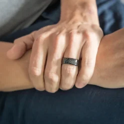 Votre Coffret Bague Anneau Homme Tungstène Carbone