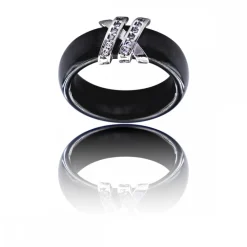 Votre Coffret Bague Femme Céramique Ornée Zirconium